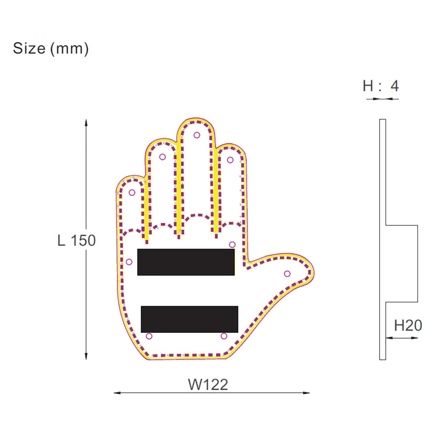 The GlowFlip™ - Led Hand Sign